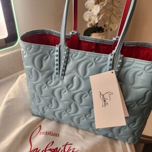 Light Blue Cabata Tote Bag